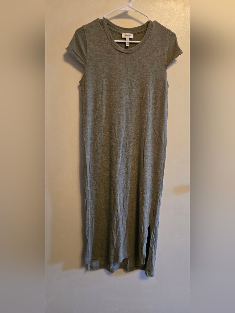 Jessica Simpson Olive Gray Tee Dress